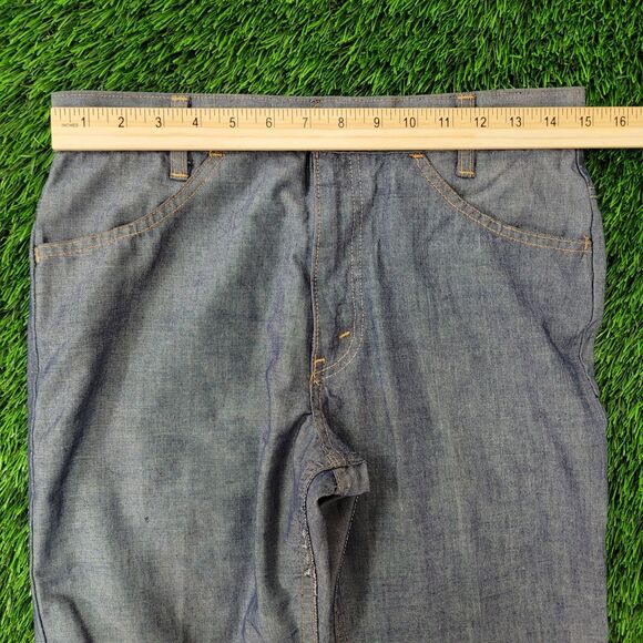 VTG 70s Levis Orange Tab Flares 30x26 Talon Zip Hippie Bell Bottoms Cropped - Picture 8 of 16